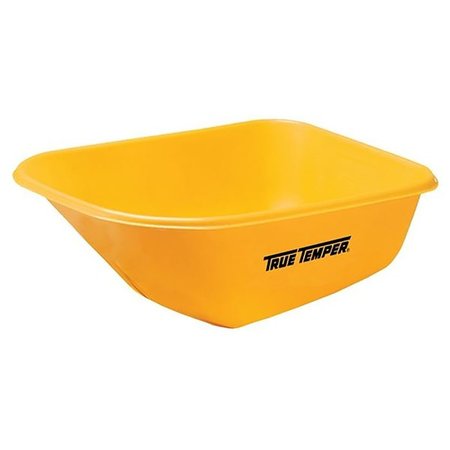 TRUE TEMPER TRUE TEMPER 009908VB Wheelbarrow Tray, 8 cu-ft Capacity, Poly, Yellow 009900RV/9908VB